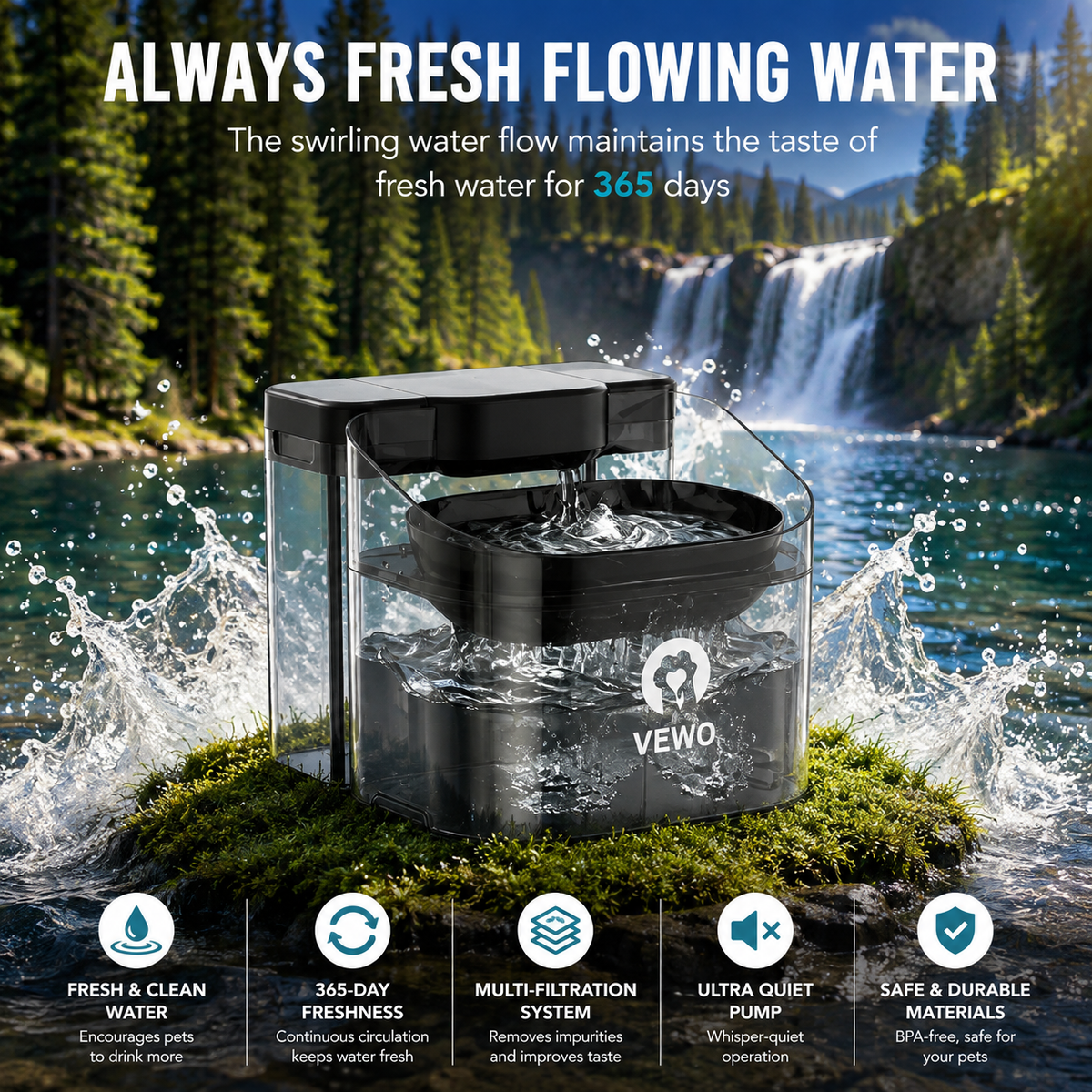 11L Dog Water Fountain
